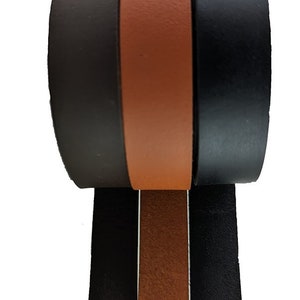 Leather Strips Dark Brown ,Brown & Black 20 mm wide 1 meter lengths