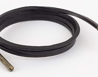 Tan leather laces deluxe 3 mm Square Tan leather laces deluxe 3 mm Square