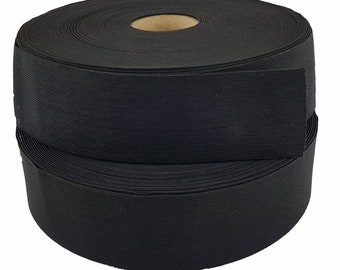 Schwarz 50 mm breit gewebt flach elastisch