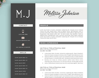 Resume Template, Instant Download, Professional Resume Template, Ready to Edit, Creative Resume Template, Modern & Professional CV Template