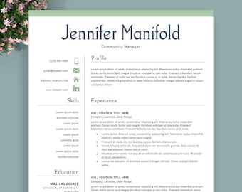 Teacher Resume Template, Instant Download, Professional Resume, Modern Resume, Professional CV, Modern CV. Creative Resume, 1, 2, 3 Pages.