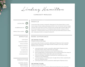 Resume Template Instant Download, Professional resume template, teacher resume template, Modern resume template, CV template, professional