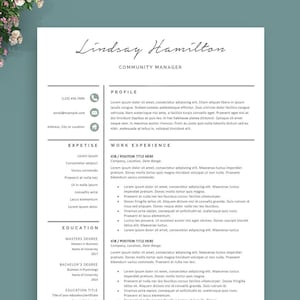 Resume Template Instant Download, Professional resume template, teacher resume template, Modern resume template, CV template, professional