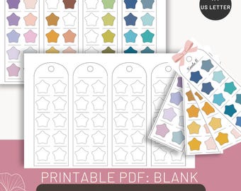 Color Swatch Template, DIY Color Chart, coloring palette, printable pdf