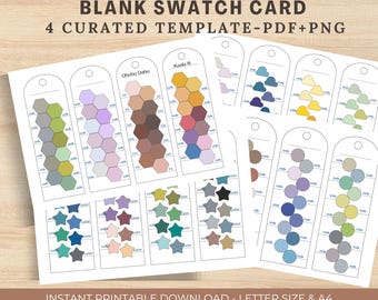blank marker swatch cards, printable pdf, swatch template