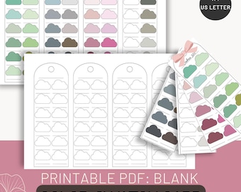 Color Swatch Template, DIY Color Chart Template (Printable PDF), color testing, blank swatch card