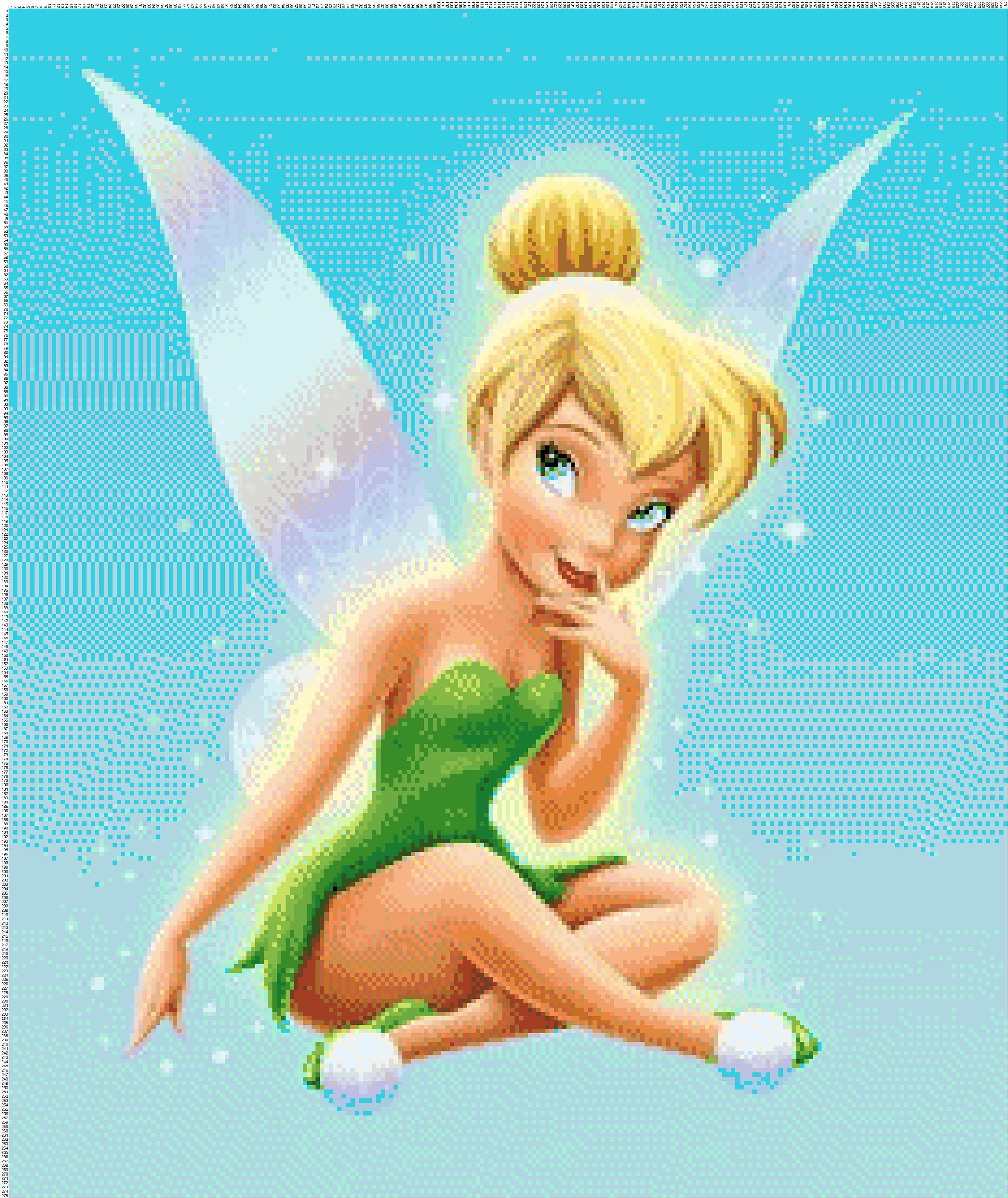 2524px x 3000px - Cartoon Fairies Tinkerbell Cross Stitch Pattern Counted Cross - Etsy
