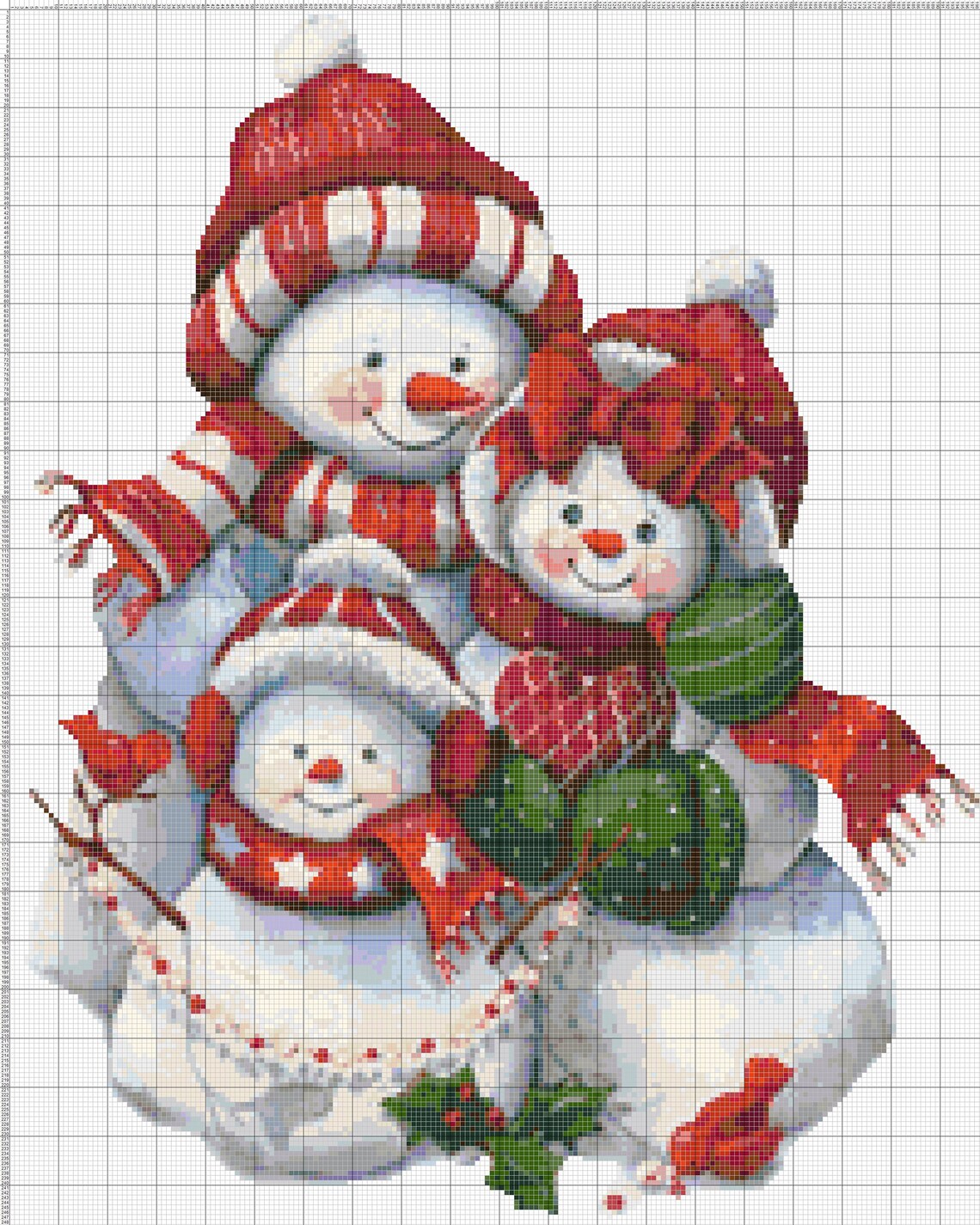 Cute Snowman and Kid Cross Stitch Pattern Counted Cross Stitch Etsy