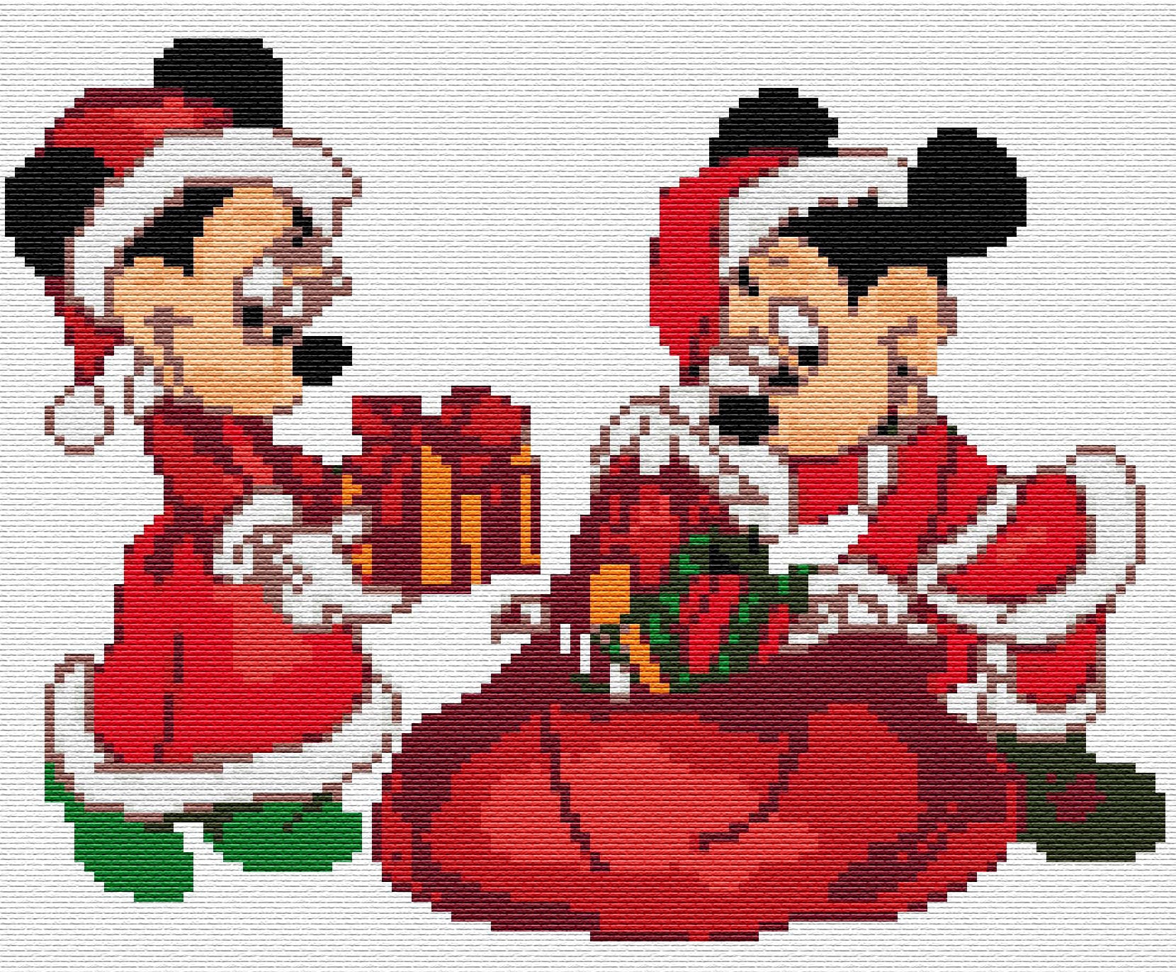 DIY Disney Minnie Mouse Head Kids Beginner Counted Cross Stitch Kit 3  Craft