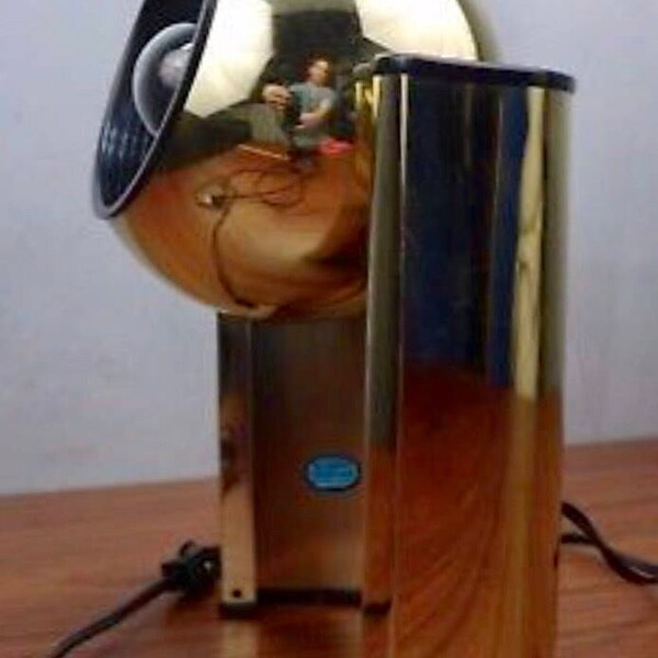 Vintage 12" Mid Century Modern Atomic Orb Gold Eyeball Sphere Orb Lamp Spot Light Brass