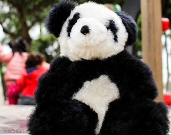 Cadeau de Noël, Teddy Bear Panda, Panda véritable ours en alpaga, belles peluches, jouets anti-allergiques, ours panda, peluche panda réaliste