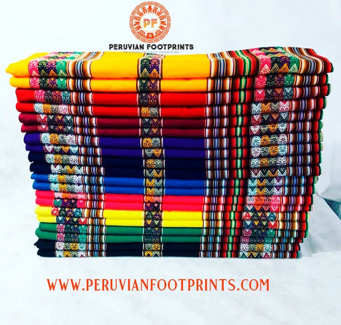 4 Peruvian Inca Blankets Peruvian Fabric Blanket/cloth Etsy