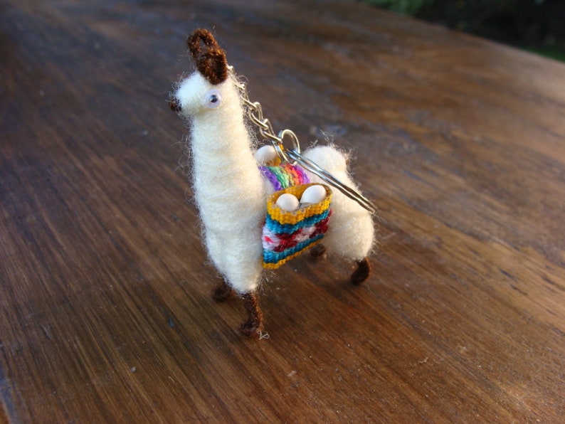 10 Keychains Tiny Llamas With Colorful Feet Mini Alpacas Etsy
