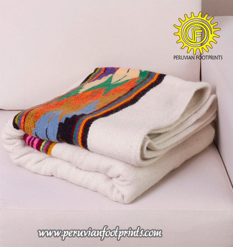 Beautiful 100 Alpaca Throw Blanket With Striped Patterns From Etsy