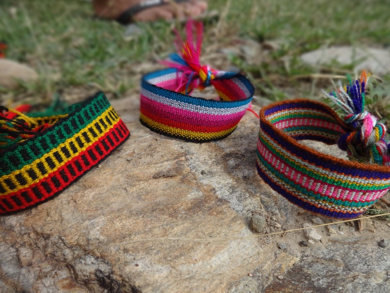 Andean Rainbow bracelets Rasta Braided Bracelet Black Bracelet Reggae Bracelet Jamaica Rasta Bracelet Rasta Handmde Bracelet