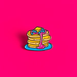 Pansexual Pride Pin Subtiler Pancake Pin — Pan Pride Abzeichen LGBT Pan Rainbow Queer Abzeichen Minimalistischer Emaille Pin Subtiler Stolz Accessoire diskret