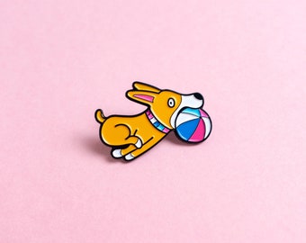 Transgender Pride Pin Trans Dog Pride Badge — Minimalist Pride LGBT Transgender Doggo Badge Lesbian Gay Transgender Enamel Pin Subtle Pride