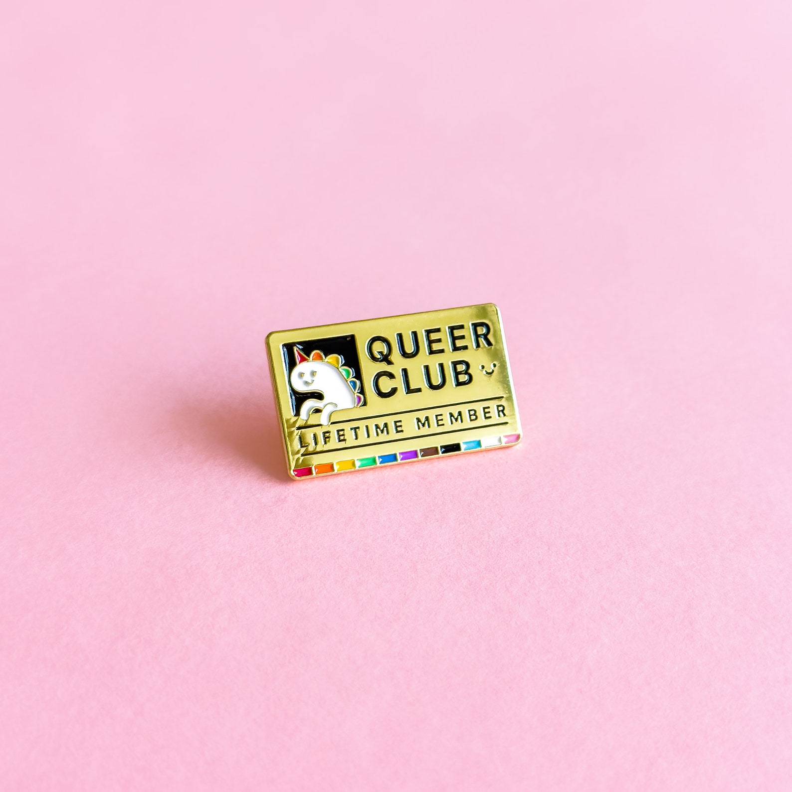Queer Club LGBTQ Subtle Pride Pin — Queer Gay Lesbian Bisexual Rainbow ...