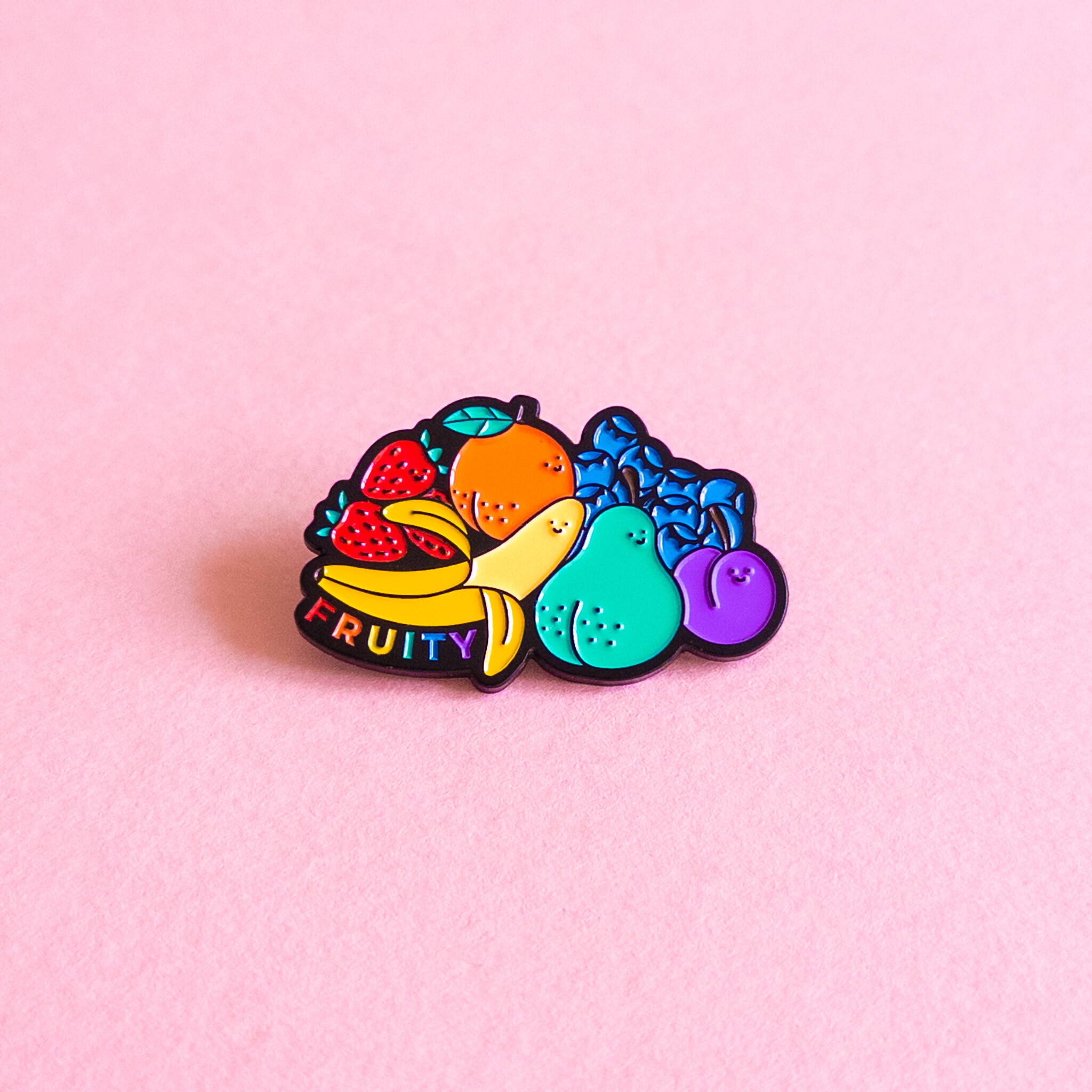 Subtle Pride Pin Fruity LGBT Badge — Minimalist Pride LGBT Rainbow ...