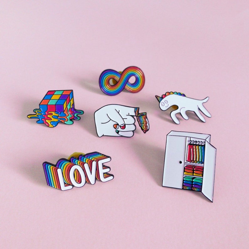 Coming Out LGBT Pride Pin Minimalist Pride LGBT Rainbow - Etsy