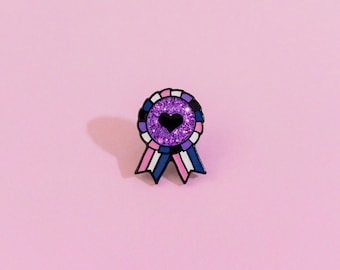 Genderfluid Award Badge Pride Pin — Minimalist Pride Genderfluid Queer Badge Enamel Pin Subtle Pride Discreet LGBT Genderfluid Flag