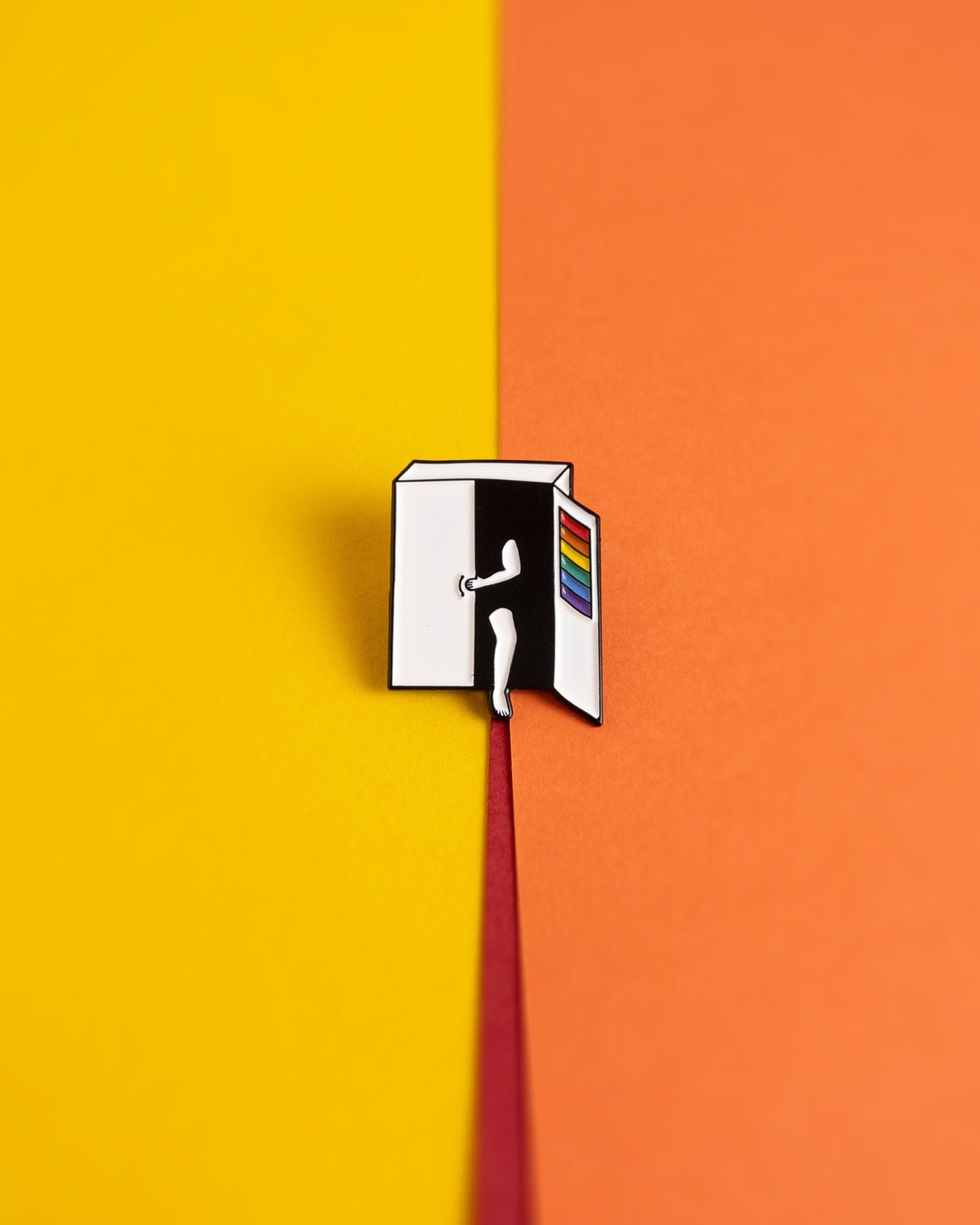 Subtle Pride Pin Coming Out LGBT Badge — Minimalist Pride LGBT Rainbow ...