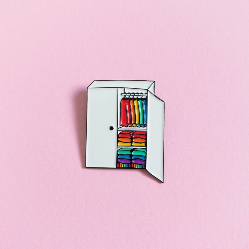 Lgbt Pride Welcome To My Closet Enamel Pin Image 0