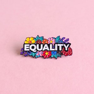 LGBT Pride Pin Equality Pride Badge Minimalist Pride LGBT Rainbow Queer Badge Lesbian Gay Transgender Enamel Pin Subtle Pride Accessory image 3