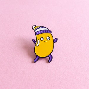 Enbean Enby Nonbinary LGBT Pride Pin — Non Binary Pride Pronouns LGBT Queer Badge Minimalist Enamel Pin Subtle Pride Accessory Discreet