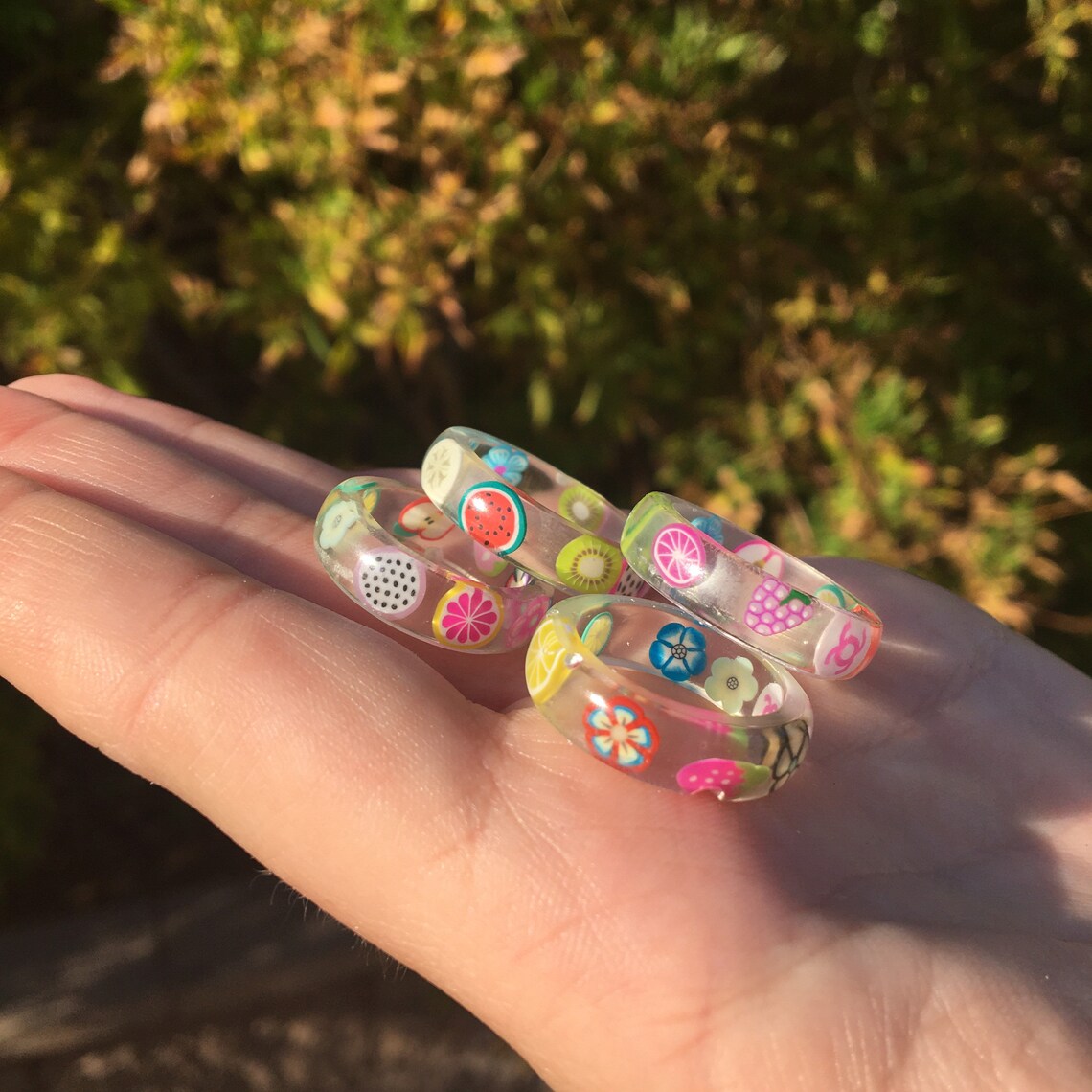 Clear resin rings Etsy