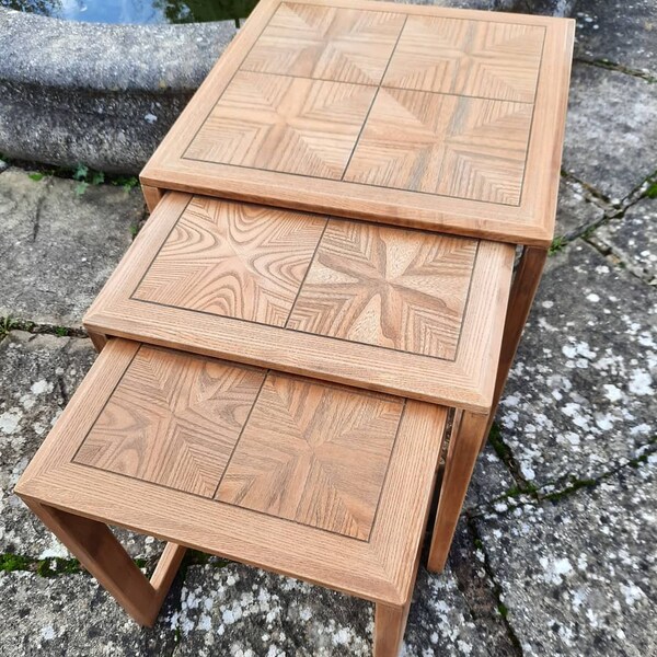 Nest of G Plan Marquetry Top Tables Model 3605H - Mid Century/Vintage/Retro