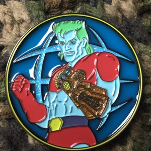 Captain Planet Earth Day Titan Enamel Pin