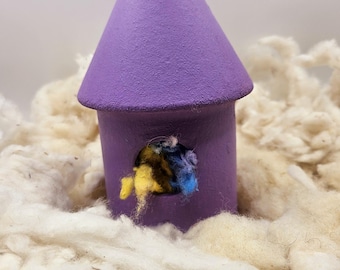 Miniature birdhouse, Hummingbird house,  Bird nesting material