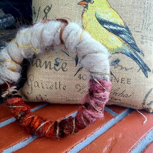 Alpaca fleece nesting wreath, Bird house, Birdhouse material, Alpaca fleece, Alpaca fiber, Bird nest, Birds, Wreath, Hummingbird nest