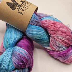 Hand dyed tencel yarn