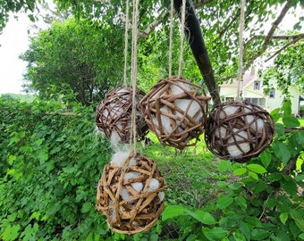 Alpaca fleece nesting ball,  Grapevine nesting balls, Bird house, Birdhouse material, Alpaca fleece, Alpaca fiber, Bird nest, Birds, Alpacas