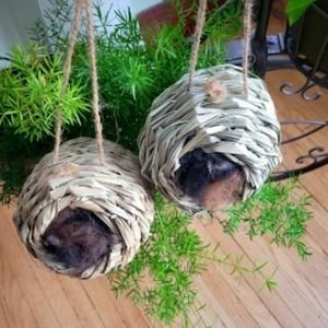 Fleece filled wicker bird house, Bird house,  Nesting material, Bird nest