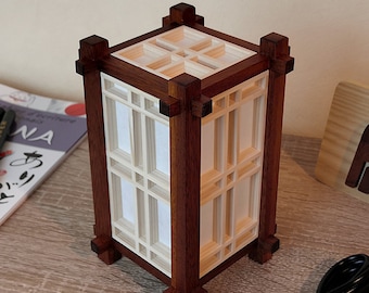 Mini Lampe de bureau USB, Lanterne Japonaise style Kumiko