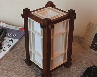 Mini Lampe de bureau USB, Lanterne Japonaise style Kumiko