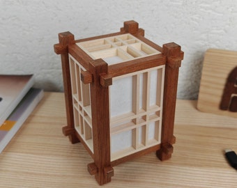 Mini Lampe de bureau USB, Lanterne Japonaise style Kumiko