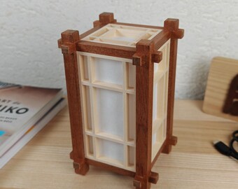Mini Lampe de bureau USB, Lanterne Japonaise style Kumiko
