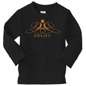 Toddler Long-Sleeve T-Shirt with Gold Emblem