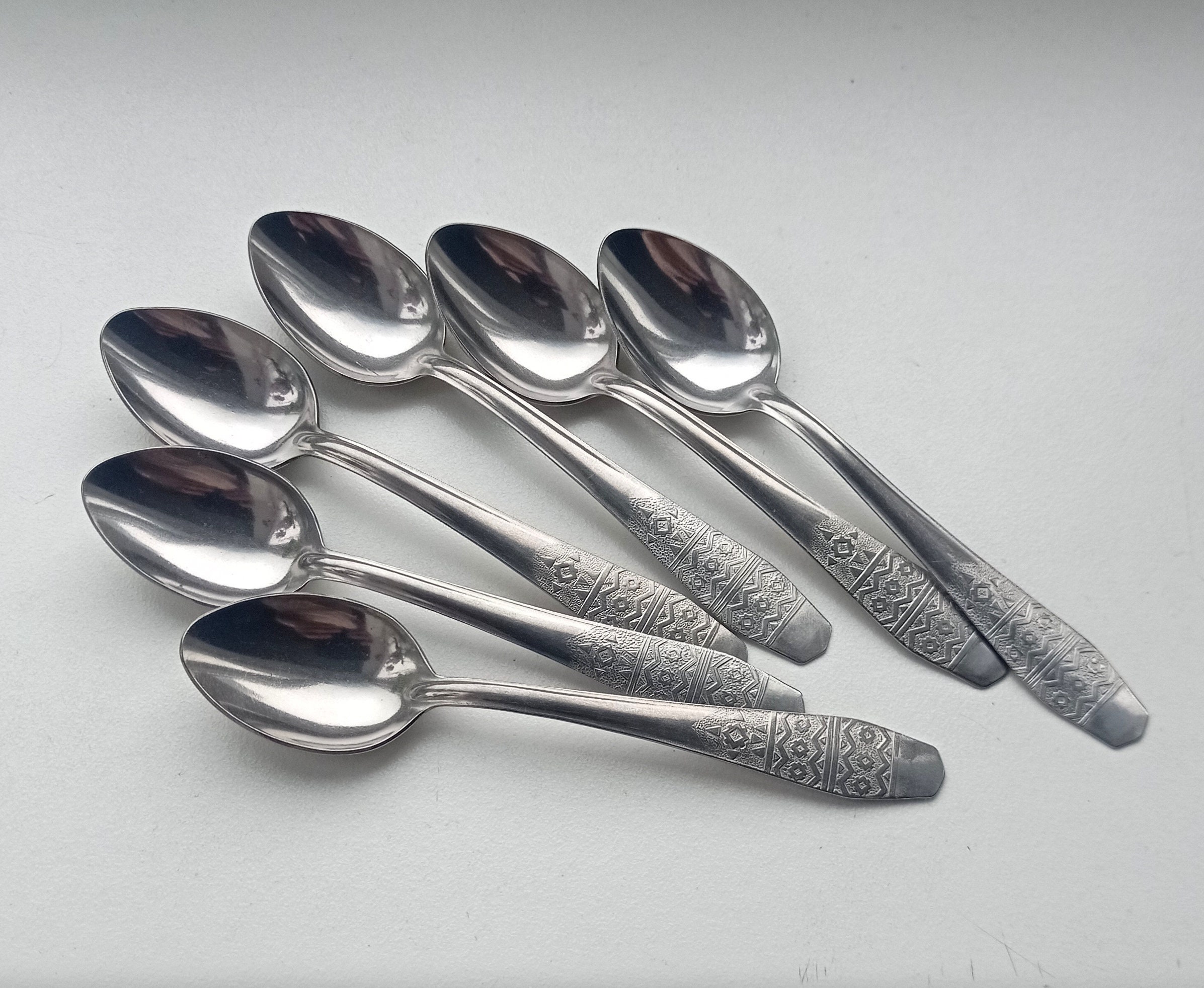 最大90％オフ！ vintage mini spoon ❀ スプーン 若葉色 ivv-jva.com