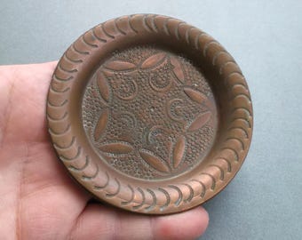Handmade Copper round stand. Antique Copper stand. Old stand for Candle. Vintage Home Decor.