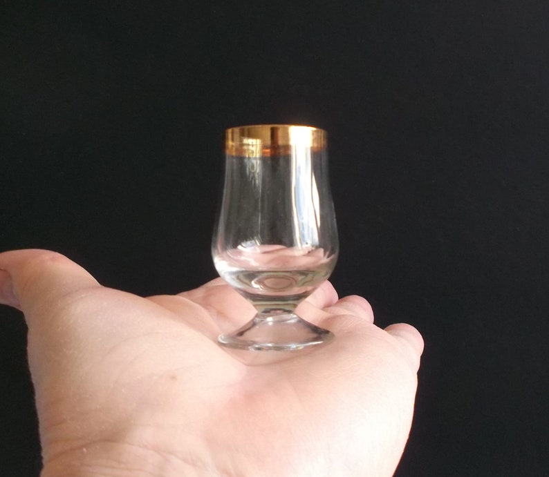 Vintage Soviet Miniature Shot Glasses Gold Rim. Set of 4 Etsy