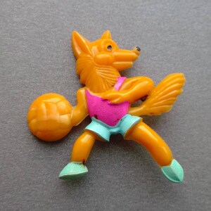 Fuchs Vintage Plastik lustiges Abzeichen aus der DDR-Zeit, Abzeichen UDSSR 1970er Jahre