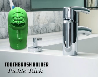 Pickle Rick Toothbrush holder - Rick and Morty - Pickle Rick - Bathroom decor - bathroom accessories - adult swim