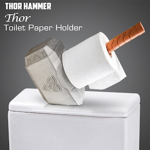 Porta carta igienica Thor, accessori martello Thor, regali Thor, decorazioni per il bagno Avengers - regali Avengers per uomini, papà, ragazzi, amanti dei fumetti