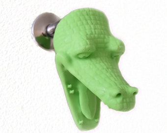 3D Printed Gator Shower Head - Bathroom Accessory - Unique Shower Head - Kids Bathroom Decor - Alligator Bathroom - Little Boys Bathroom