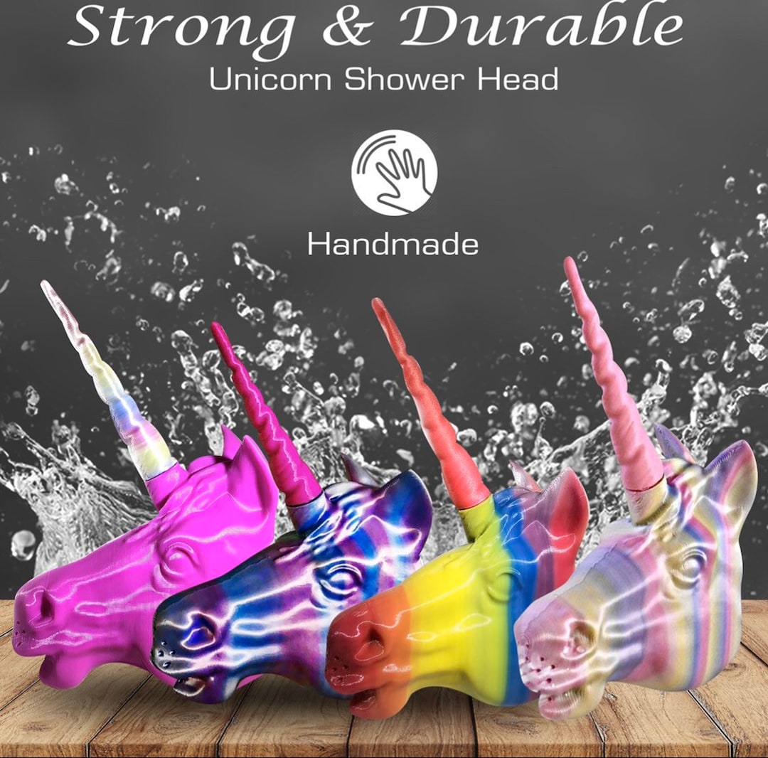 Rainbow Unicorn Shower Head, Unicorn Showerhead, Kids Bath Décor